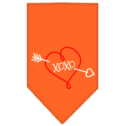 XOXO Screen Print Bandana Orange Large